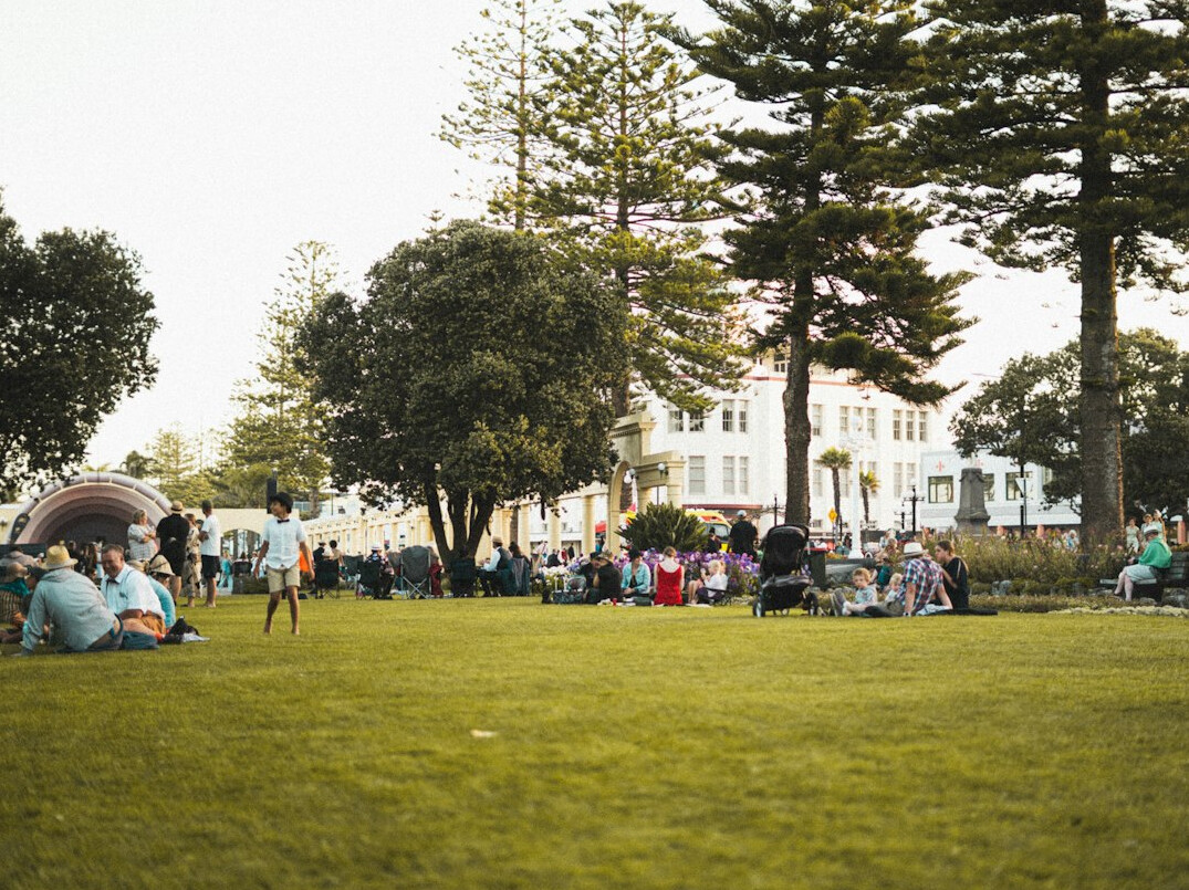 Neighbours gathering at an outdoor community event